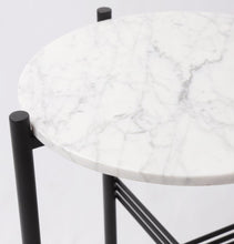 Load image into Gallery viewer, Erna Side Table - Carrara White Marble Top - GFURN
