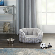 Load image into Gallery viewer, Mina Victory Arrowtails Grey Small Pet Bed NA359 22&quot; x 16&quot; x 9&quot;
