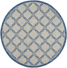 Load image into Gallery viewer, Nourison Country Side 5&#39; Round Area Rug CTR02 Ivory Blue
