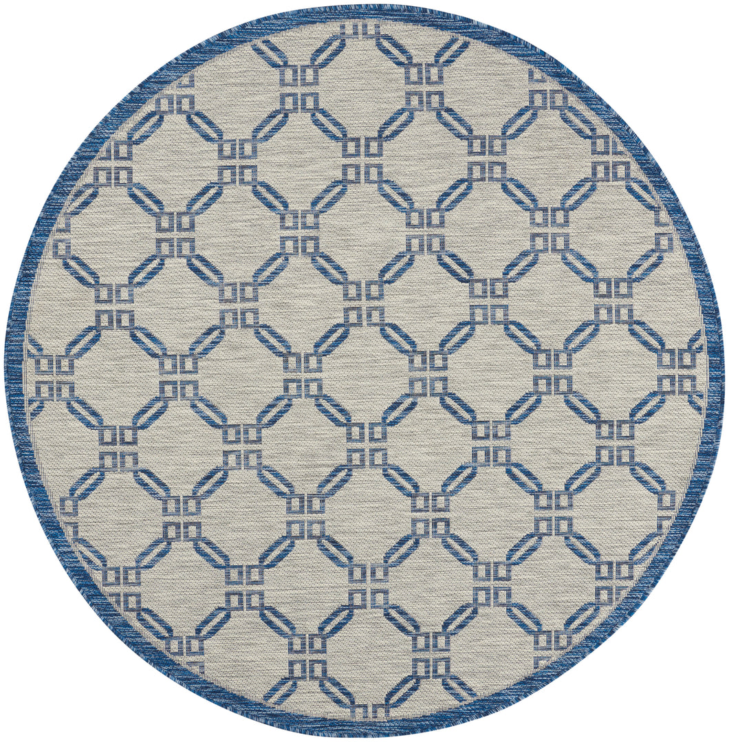 Nourison Country Side 5' Round Area Rug CTR02 Ivory Blue