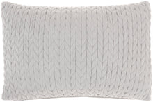 Load image into Gallery viewer, Mina Victory Life Styles Quilted Chevron Light Grey Throw Pillow ET299 14&quot;X20&quot;

