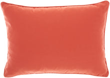 Load image into Gallery viewer, Mina Victory Outdoor Pillows Solid Coral Throw Pillow L9090 14&quot;X20&quot;
