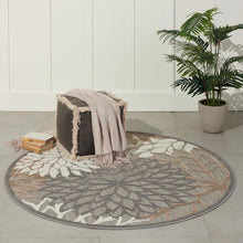 Load image into Gallery viewer, Nourison Aloha 5&#39; Round Cream Patio Area Rug ALH05 Natural
