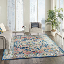 Load image into Gallery viewer, Nourison Ankara Global ANR11 Blue and Red Multicolor 9&#39;x12&#39; Oversized Textured Rug ANR11 Blue/Multicolor
