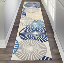 Load image into Gallery viewer, Nourison Grafix 12&#39; Runner Area Rug GRF20 White
