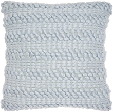 Load image into Gallery viewer, Mina Victory Life Styles Woven Stripes Sky Throw Pillow DC827 20&quot; x 20&quot;
