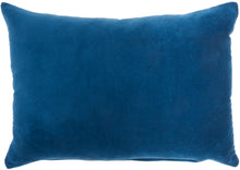 Load image into Gallery viewer, Mina Victory Life Styles Solid Velvet Navy Throw Pillow SS900 14&quot;X20&quot;
