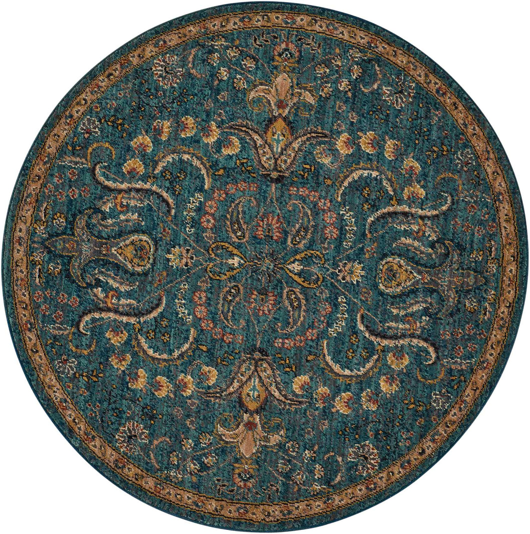 Nourison 2020 NR204 5' Round Area Rug NR204 Teal