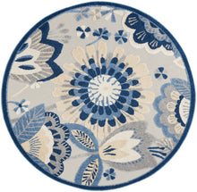 Load image into Gallery viewer, Nourison Aloha 5&#39; Round Area Rug ALH25 Blue/Grey
