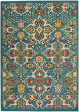 Load image into Gallery viewer, Nourison Allur 5&#39; x 7&#39; Turquoise Ivory Area Rug ALR03 Turquoise Ivory
