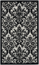 Load image into Gallery viewer, Nourison Damask 2&#39; X 4&#39; Black and White Vintage Area Rug DAS02 Black/White
