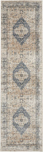Load image into Gallery viewer, Malta by kathy ireland Home MAI11 Ivory/Blue 8&#39; Runner Area Rug MAI11 Ivory/Blue
