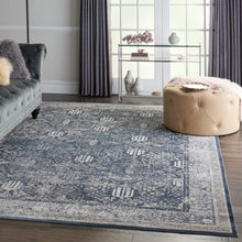 Load image into Gallery viewer, Malta by kathy ireland Home MAI12 Navy/Ivory 9&#39;x12&#39; Area Rug MAI12 Navy/Ivory
