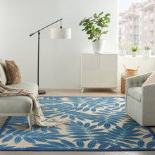 Load image into Gallery viewer, Nourison Aloha ALH18 Navy Blue and White 6&#39;x9&#39; Indoor-outdoor Area Rug ALH18 Navy

