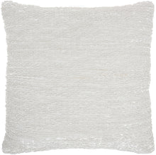 Load image into Gallery viewer, Mina Victory Life Styles Woven Ribbon Loops White Throw Pillow DC257 - 26&quot; x 26&quot;
