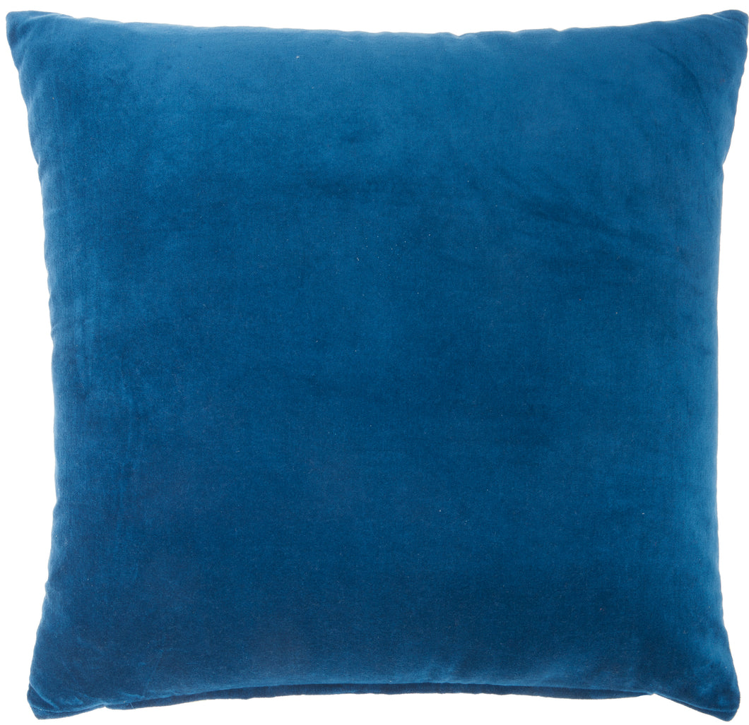 Mina Victory Life Styles Solid Velvet Navy Throw Pillow SS900 20