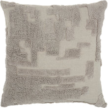Load image into Gallery viewer, Mina Victory Life Styles Raised Distress Khaki Throw Pillow GT745 2&#39;X2&#39;
