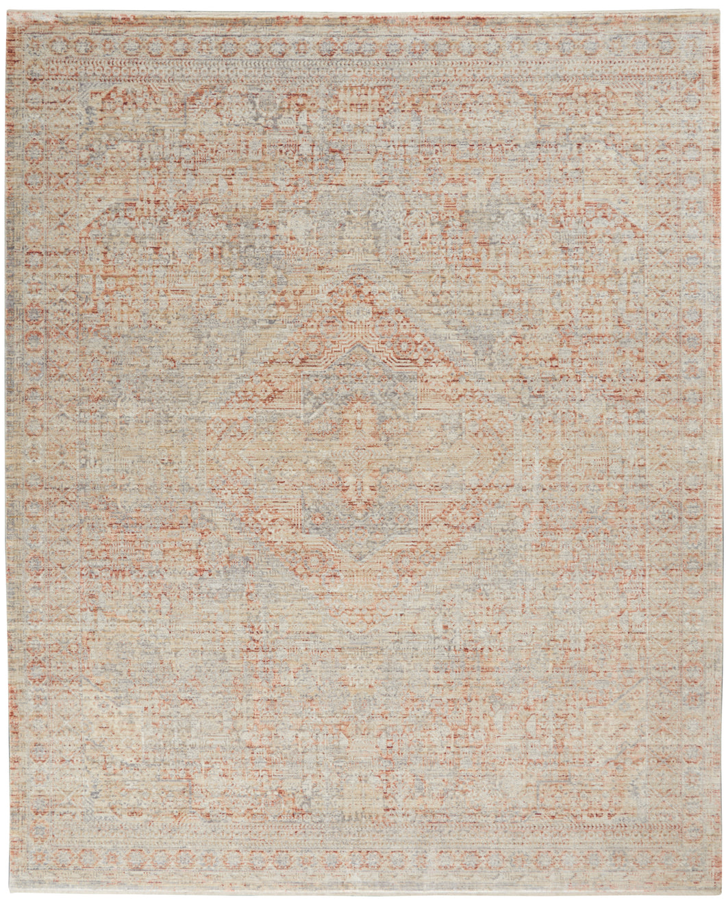 Nourison Lustrous Weave 8' x 10' Area Rug LUW02 Grey/Brick