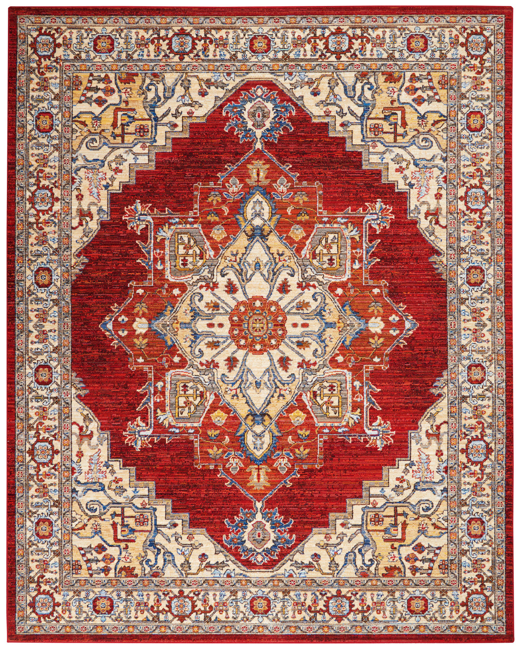 Nourison Majestic 10'x13' Red Multicolor Persian Area Rug MST05 Red