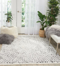 Load image into Gallery viewer, Nourison Kamala DS502 White 5&#39;x7&#39; Area Rug DS502 White/Black
