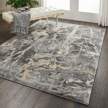 Load image into Gallery viewer, Nourison Fusion FSS10 Beige and Grey 5&#39;x7&#39; Modern Area Rug FSS10 Grey
