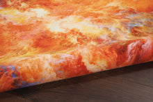 Load image into Gallery viewer, Nourison Le Reve LER05 Orange 9&#39;x12&#39; Oversized Fiery Clouds Rug LER05 Red Flame
