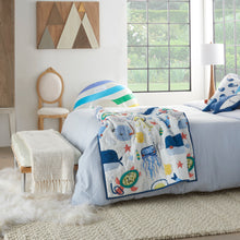 Load image into Gallery viewer, Mina Victory Plush Under the Sea Multicolor Quilt CR941 36&quot; x 48&quot;
