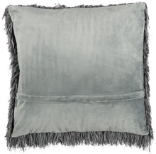 Load image into Gallery viewer, Mina Victory Shag Soft Ribbon Shag Charcoal Throw Pillow TL048 20&quot;X20&quot;
