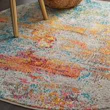 Load image into Gallery viewer, Nourison Celestial CES02 Multicolor 4&#39; Round Abstract Area Rug CES02 Sealife
