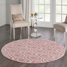 Load image into Gallery viewer, Nourison Jubilant JUB19 Pink 5&#39; Round Moroccan Area Rug JUB19 Pink
