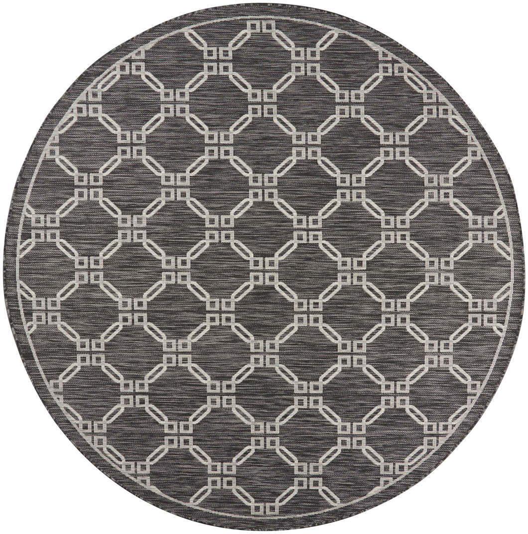Nourison Country Side 8' Round Area Rug CTR02 Charcoal