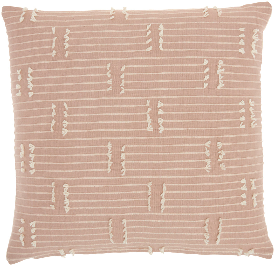 Kathy Ireland Pillow Broken Stripes Blush Throw Pillow SS300 18