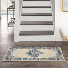 Load image into Gallery viewer, Nourison Grafix GRF14 2&#39;x4&#39; White and Blue Rug
