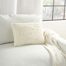 Load image into Gallery viewer, Mina Victory Life Styles Ivory Thin Group Loops Throw Pillow DC142 14&quot; x 20&quot;
