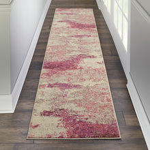 Load image into Gallery viewer, Nourison Celestial 12&#39; Runner Area Rug CES02 Ivory/Pink
