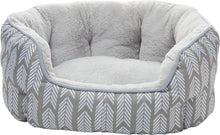 Load image into Gallery viewer, Mina Victory Arrowtails Grey Small Pet Bed NA359 22&quot; x 16&quot; x 9&quot;
