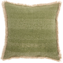 Load image into Gallery viewer, Mina Victory Life Styles Stonewash Sage Throw Pillow AS301 18&quot; x 18&quot;
