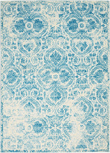 Load image into Gallery viewer, Nourison Jubilant JUB05 Teal Blue 4&#39;x6&#39; Vintage Area Rug JUB05 Blue
