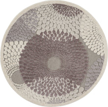 Load image into Gallery viewer, Nourison Graphic Illusions GIL04 Grey 5&#39; Round Area Rug GIL04 Grey
