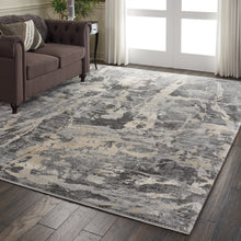 Load image into Gallery viewer, Nourison Fusion FSS10 Beige and Grey 10&#39;x13&#39; Oversized Plush Shag Rug FSS10 Grey
