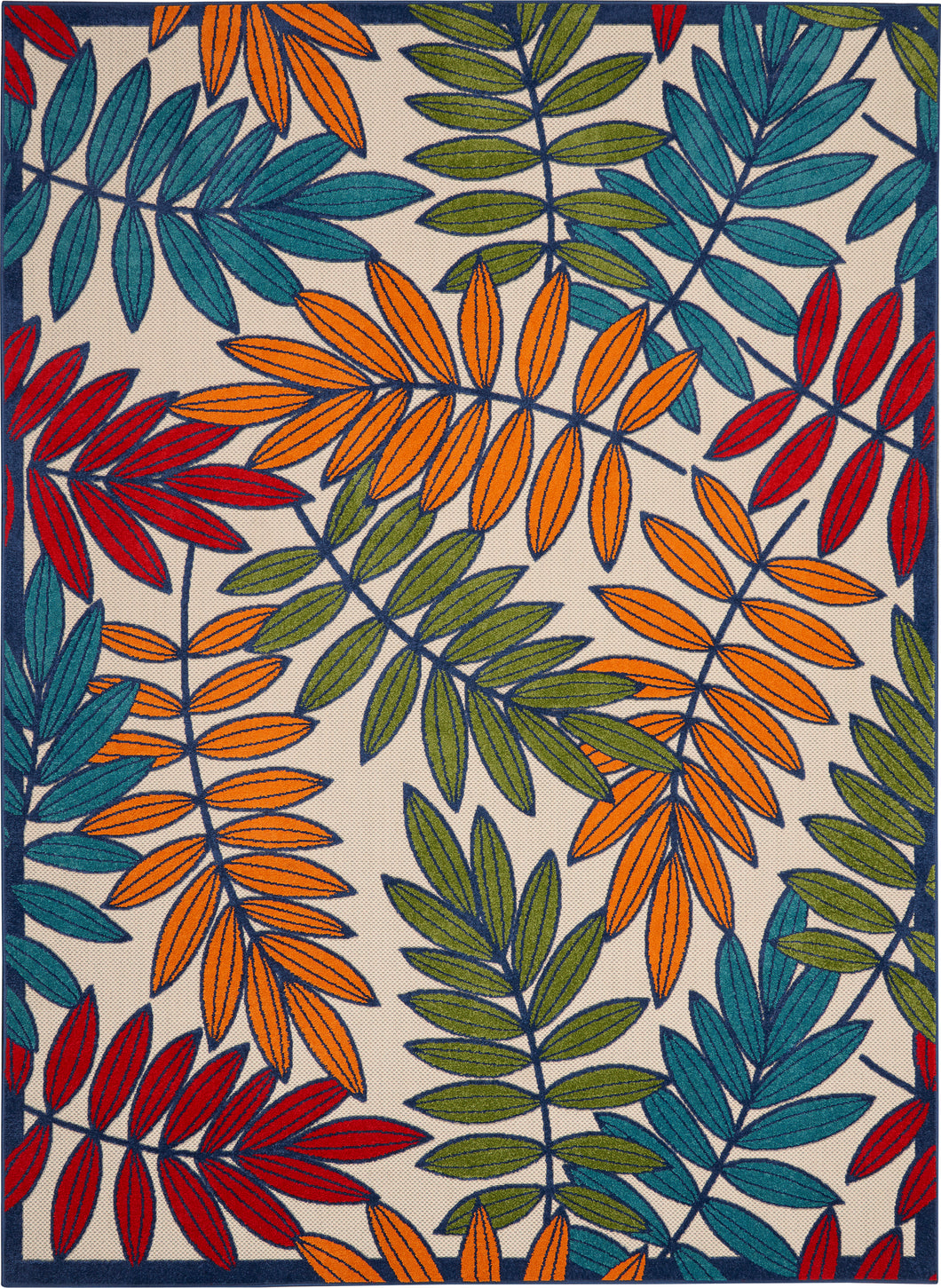 Nourison Aloha ALH18 Multicolor 9'x12' Indoor-outdoor Rug ALH18 Multicolor