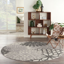 Load image into Gallery viewer, Nourison Aloha 8&#39; Round Silver Grey Area Rug ALH05 Silver Grey
