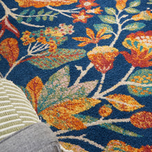 Load image into Gallery viewer, Nourison Allur 5&#39; x 7&#39; Navy Multicolor Area Rug ALR09 Navy Multicolor
