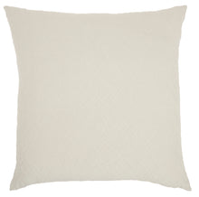 Load image into Gallery viewer, Mina Victory Life Styles Distress Criss Cross Ivory Throw Pillow ET347 24&quot; X 24&quot;
