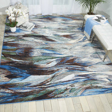 Load image into Gallery viewer, Nourison Chroma CRM01 Charcoal and Blue 9&#39;x12&#39; Oversized Rug CRM01 Aegean
