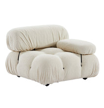 Load image into Gallery viewer, Gioia 1-Seater Chair - Left Armrest - Cream/White Boucle - GFURN

