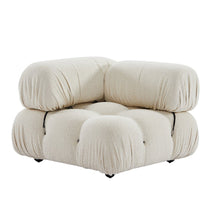Load image into Gallery viewer, Gioia 1-Seater Chair - Left Corner - Cream/White Boucle - GFURN
