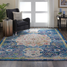 Load image into Gallery viewer, Nourison Ankara Global ANR03 Blue 9&#39;x12&#39; Oversized Low-pile Rug ANR03 Blue
