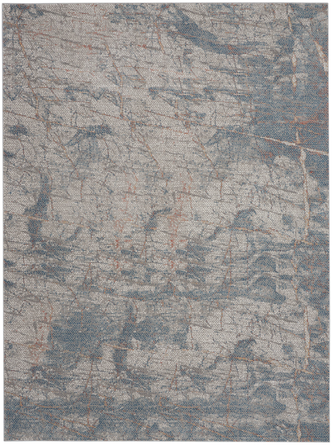 Nourison Rustic Textures 9' x 13' Area Rug RUS15 Light Grey/Blue