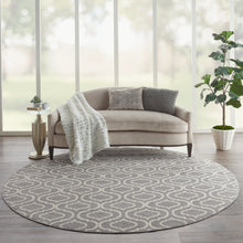 Load image into Gallery viewer, Nourison Jubilant 8&#39; Round Grey Area Rug JUB19 Grey
